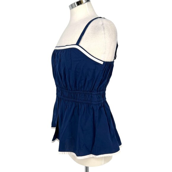 J.Crew Factory Navy Strappy Shirred Top Size 14 NWT - Picture 5 of 10